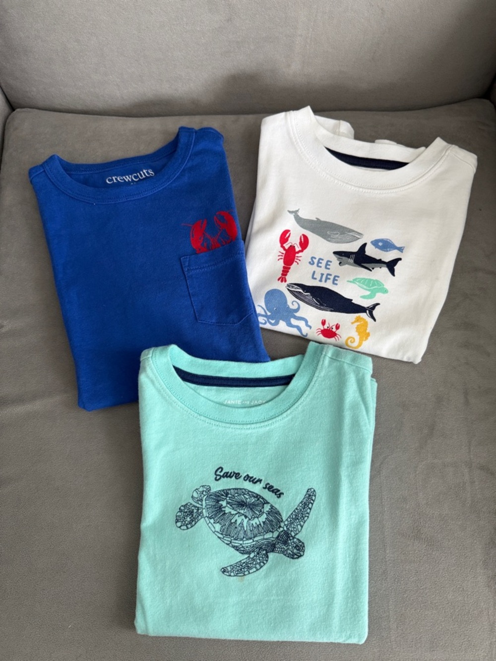 Bundle of 3 Summer Tees - Janie and Jack and Crewcuts